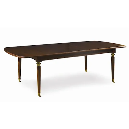 Dining Table with Gold Leg Accents